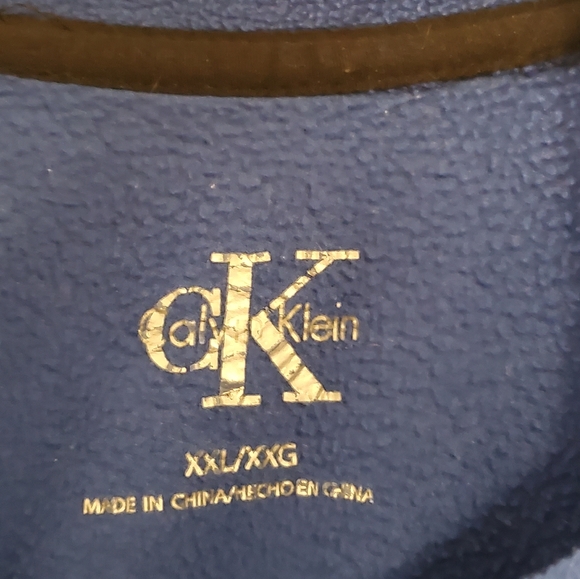 Calvin Klein Womens Plus Royal Blue Fleece Jacket - Picture 2 of 9